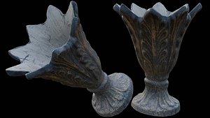 3D Weathered Garden Urn Scan model