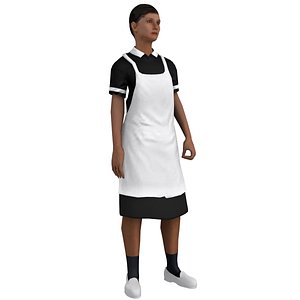 3D model maid rigged