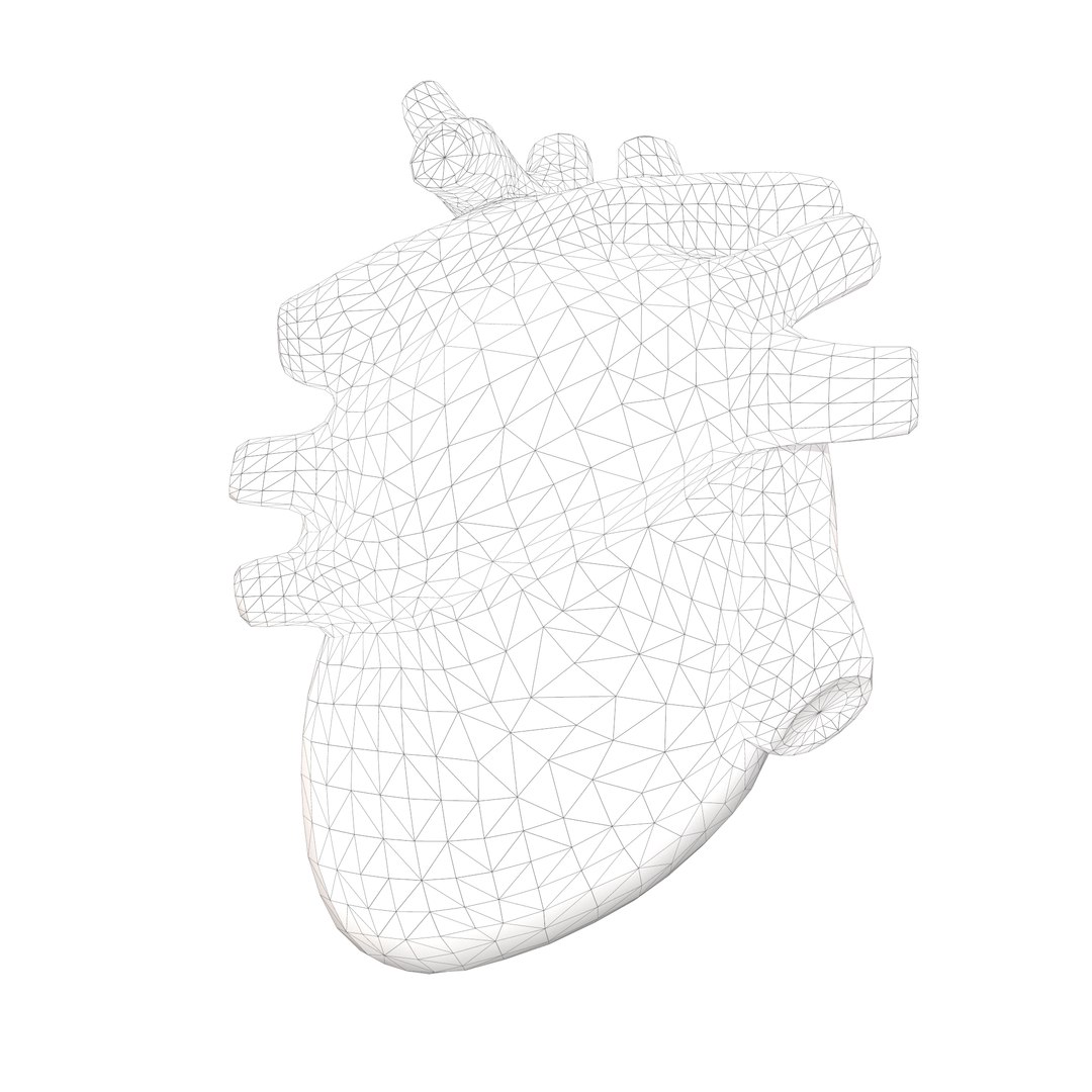 Modeled stone heart model - TurboSquid 1654962