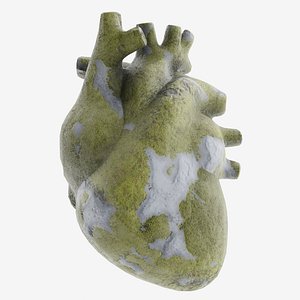 modeled stone heart model