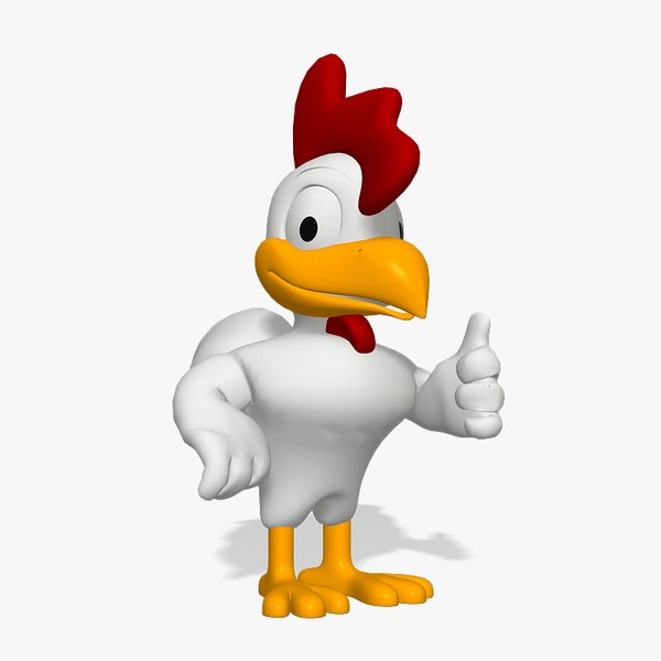 3d renderizado ilustração de personagem de desenho animado galinha com  forma de coração Ilustração por ©visible3dscience #102750510