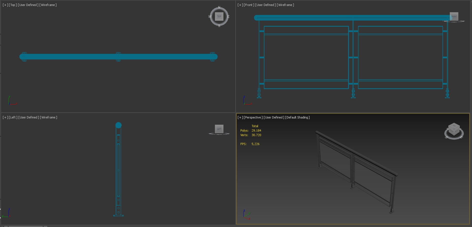 3D Railing - TurboSquid 1961877