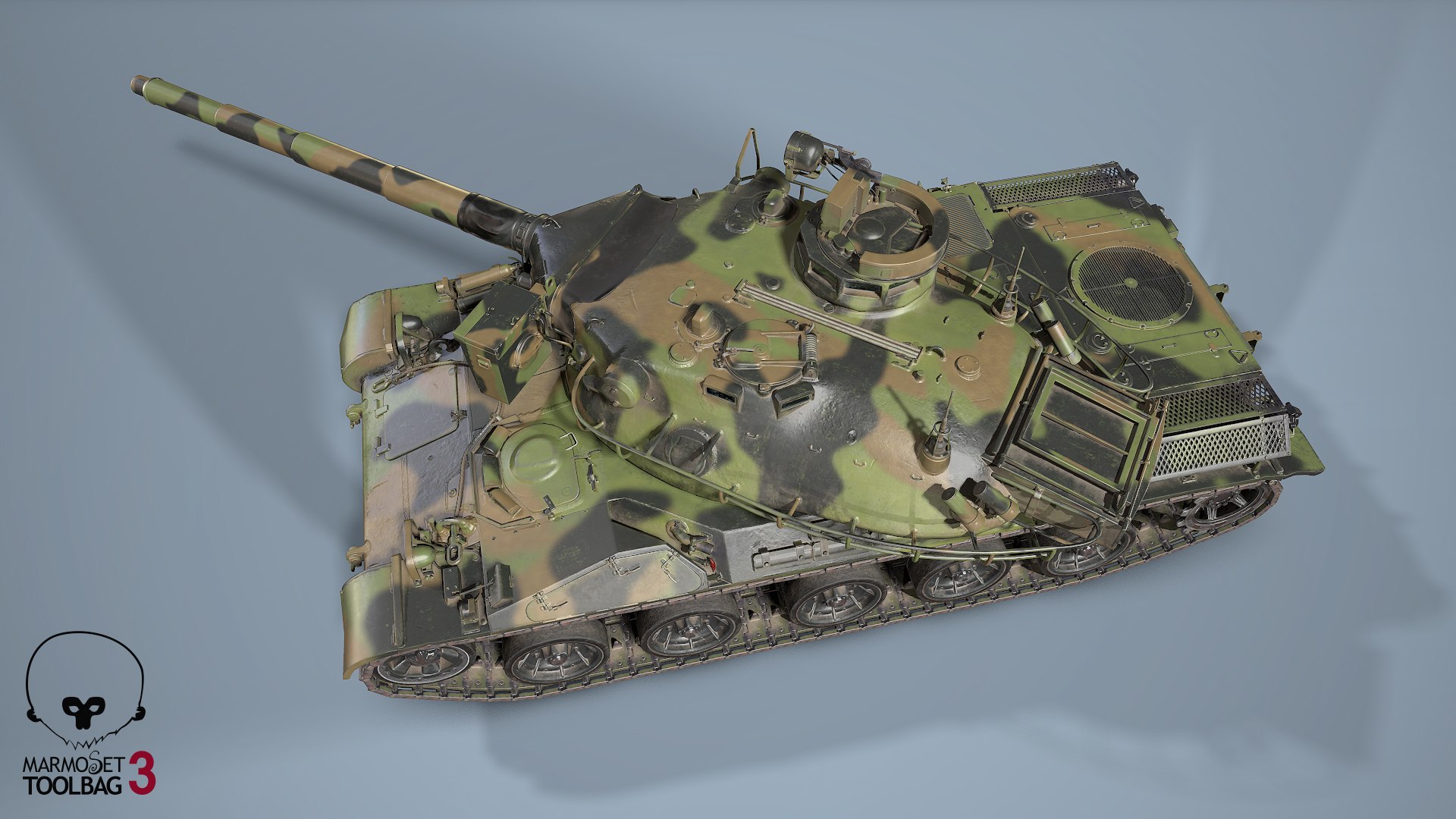 3D french tank amx-30b pbr model https://p.turbosquid.com/ts-thumb/Mq/hbnSrG/160UcAi1/screenshot003/jpg/1507804629/1920x1080/fit_q87/e390cd1695ea234e385d329faef00c3ed2c98387/screenshot003.jpg