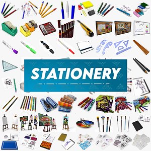 Stationery FULL Collection 3D model