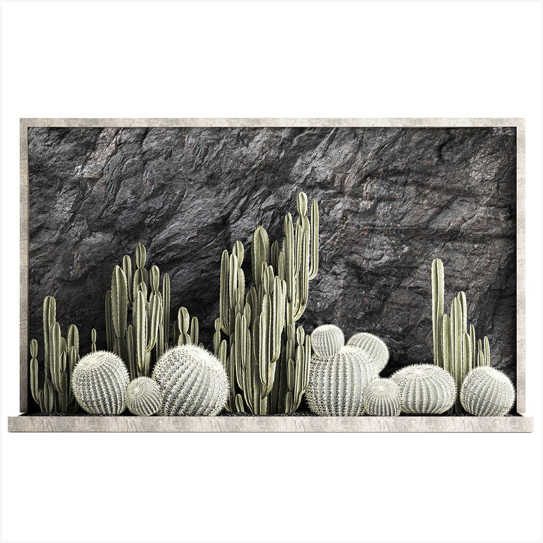 Beautiful cacti and a wall of black rock and pebbles 1279 3D model https://p.turbosquid.com/ts-thumb/Mq/jrJQEZ/iN/1garden2404202300/jpg/1682511598/1920x1080/fit_q87/54f0d24d54ebb275393815b75273368ff6f7655b/1garden2404202300.jpg