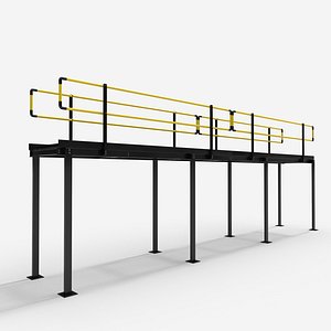 Elevated Industrial Platform 3D model