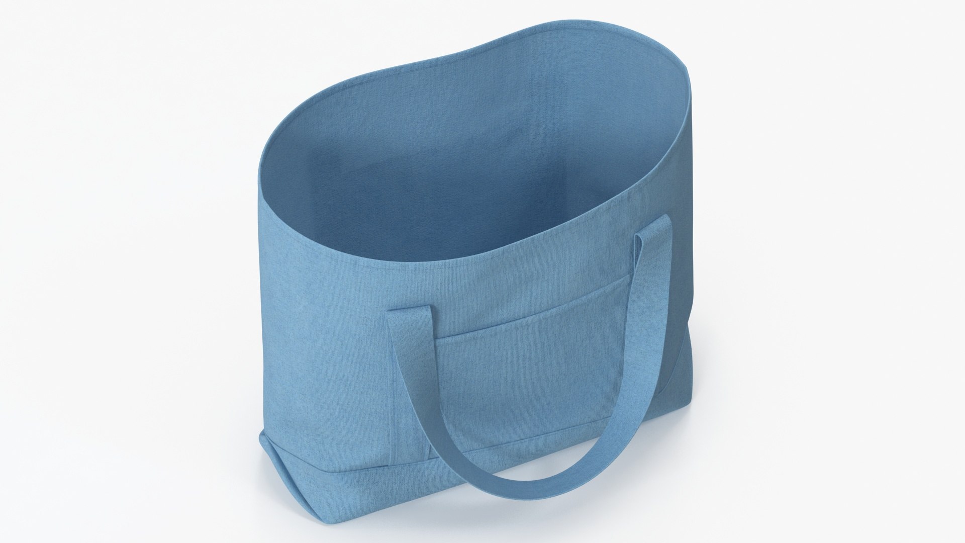 Eco Tote Bag Blue 3D model preview