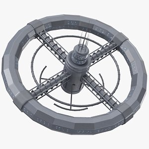circular space station 3D model