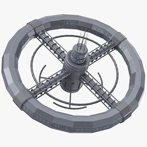Circular Space Station 3D Model
