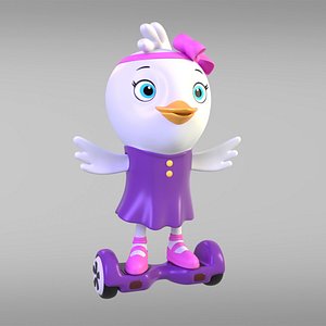 Cartoon Girl Chicken