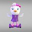 Cartoon Girl Chicken