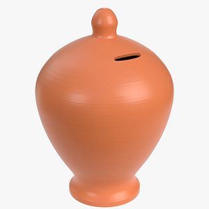3D terracotta piggy bank money box