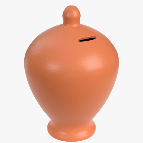3D terracotta piggy bank money box