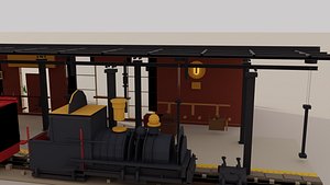 Cozy Train Station - Hollow Pines Junction Low Poly Kit