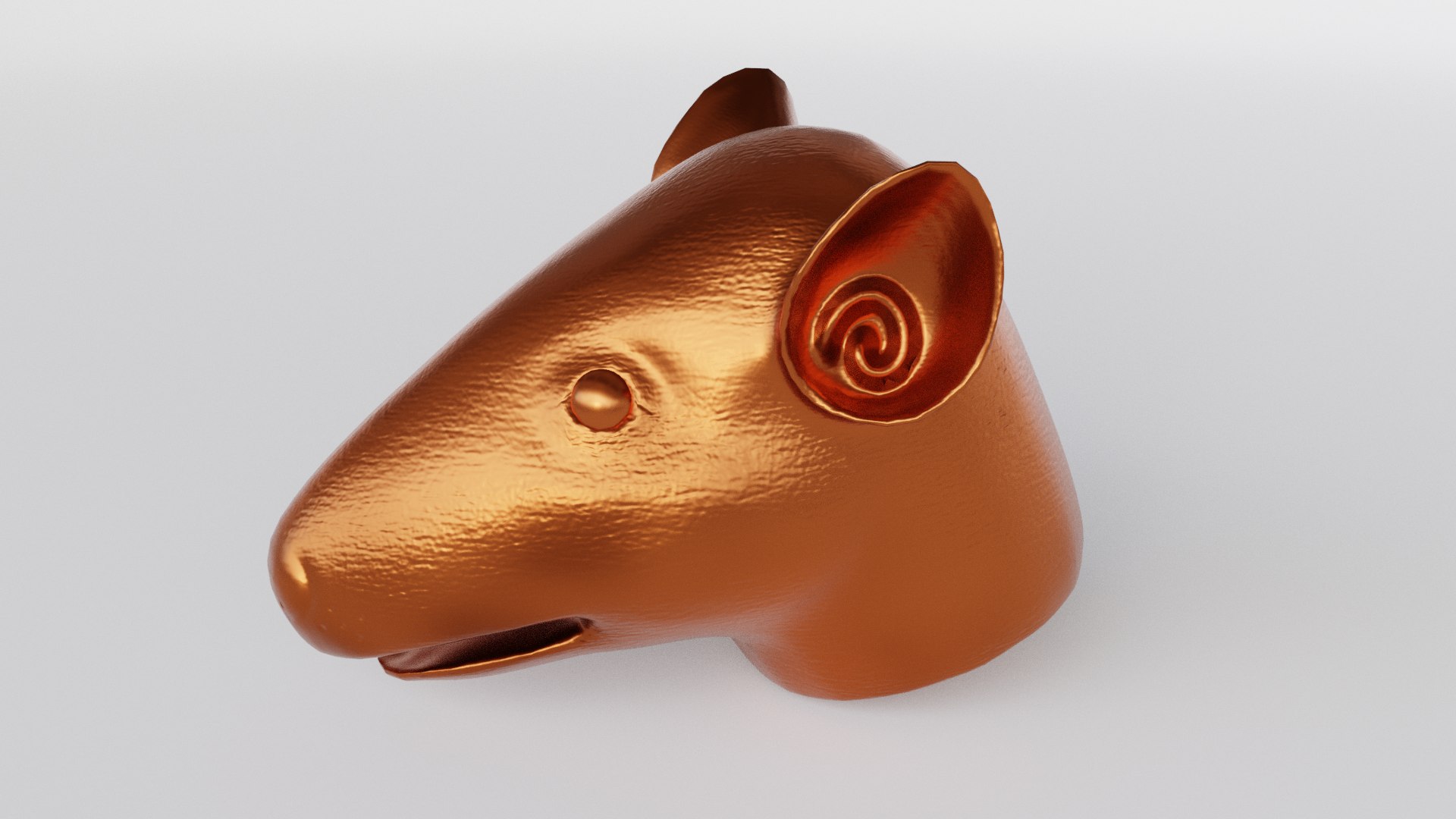 Rat Bronze Head Old Summer Palace China Statue Zodiac 3D Model ...