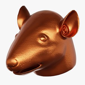 Rat Bronze Head Old Summer Palace China Statue Zodiac 3D model