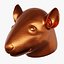 Rat Bronze Head Old Summer Palace China Statue Zodiac