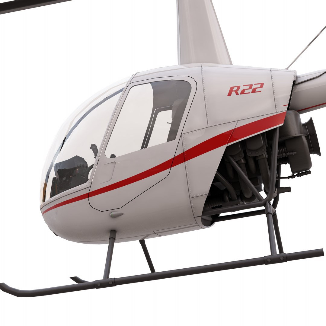 Robinson R22 Helicopter 3d Obj