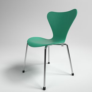 interior fritz hansen series 7 3D