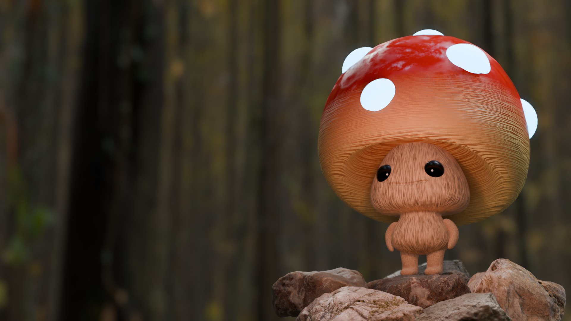 Mushroom Character Model - TurboSquid 2262596