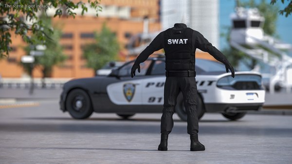 modelo 3d Uniforme de policía táctico - TurboSquid 2235899