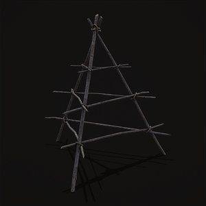 3D Primitive Tripod Meat Smoker