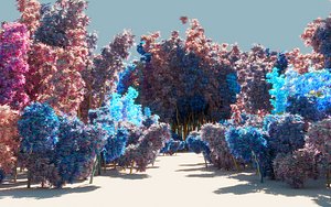 Surreal Marijuana Bamboo Forest Animated