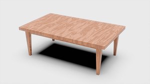 Wooden Classic Table 3D