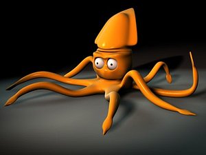 squid animation 3d model
