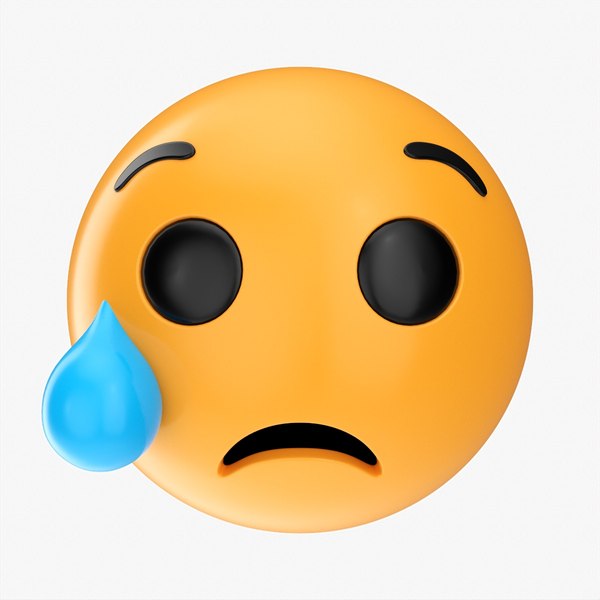 3D Emoji 053 Crying with tear model