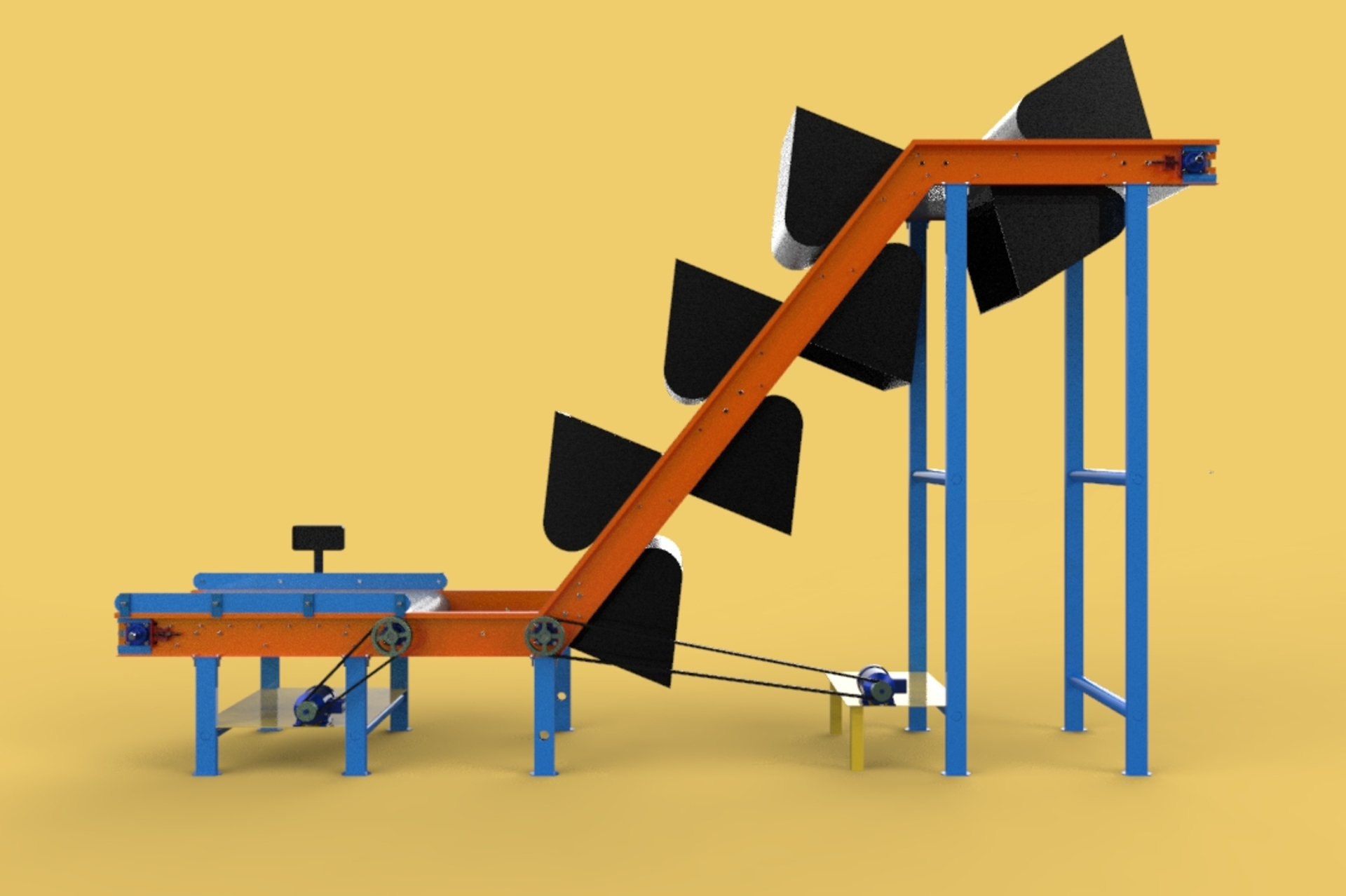 3D BUCKET CONVEYOR ELEVATOR BELT TurboSquid 1851093