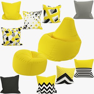 Bean Bag Chairs and Pillows Collection V1