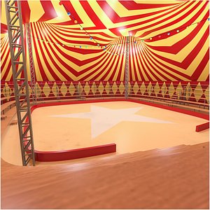 3D Exterior And Interior Circus Tent 04