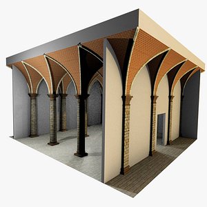 Vaulting 4_1 - Renaissance, 500cm spaced, with thick curbs