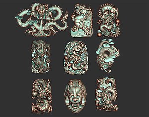 dragon creature pendant 3D