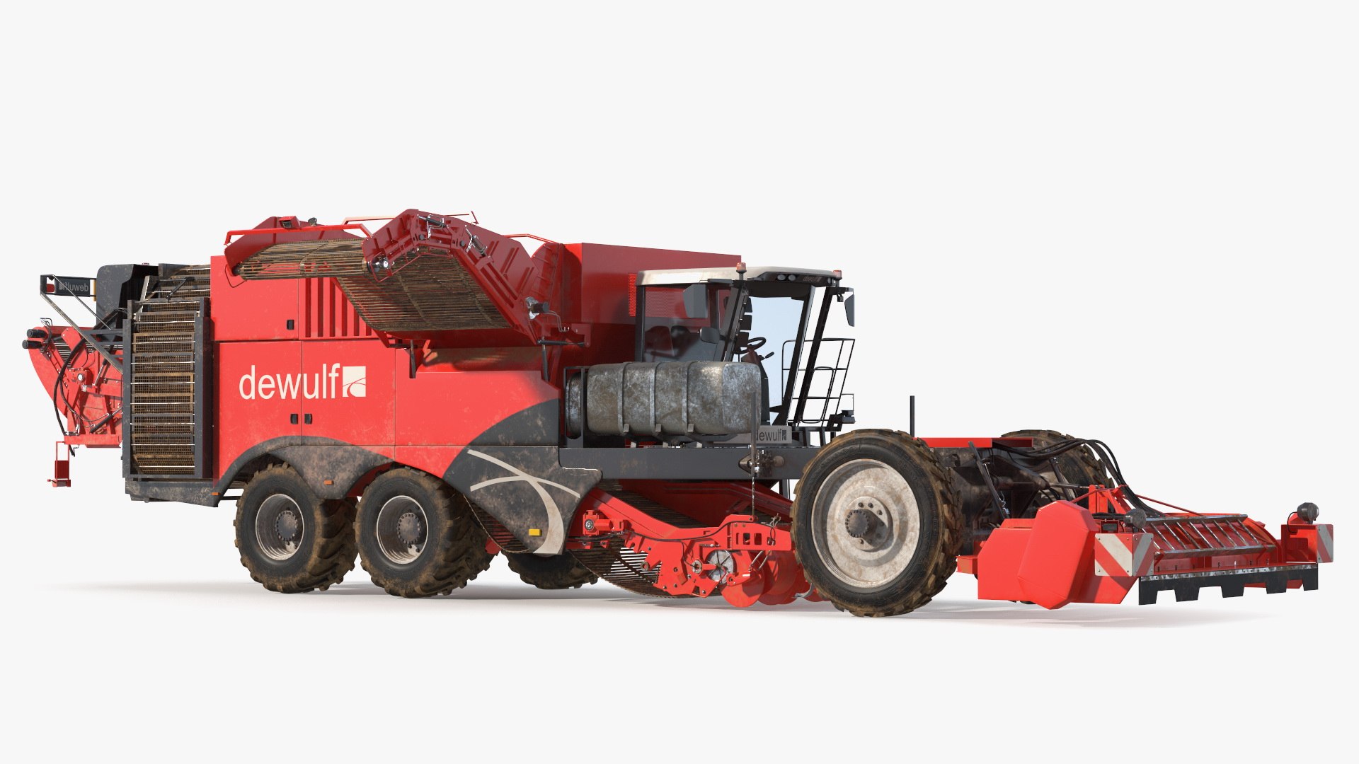 Dewulf Enduro 4-Row Harvester Dirty 3D model preview