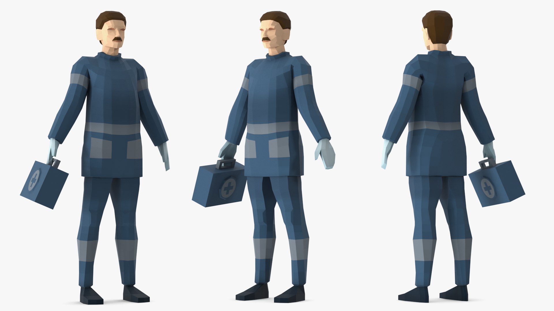 Paramedic Low Poly Rigged 3D model https://p.turbosquid.com/ts-thumb/Mr/jJTyhO/9F/paramediclowpolyriggedc4dmodel012/jpg/1706306222/1920x1080/fit_q87/4f38a7d80001bc1f40ca3f1806e018a14ee0d58e/paramediclowpolyriggedc4dmodel012.jpg