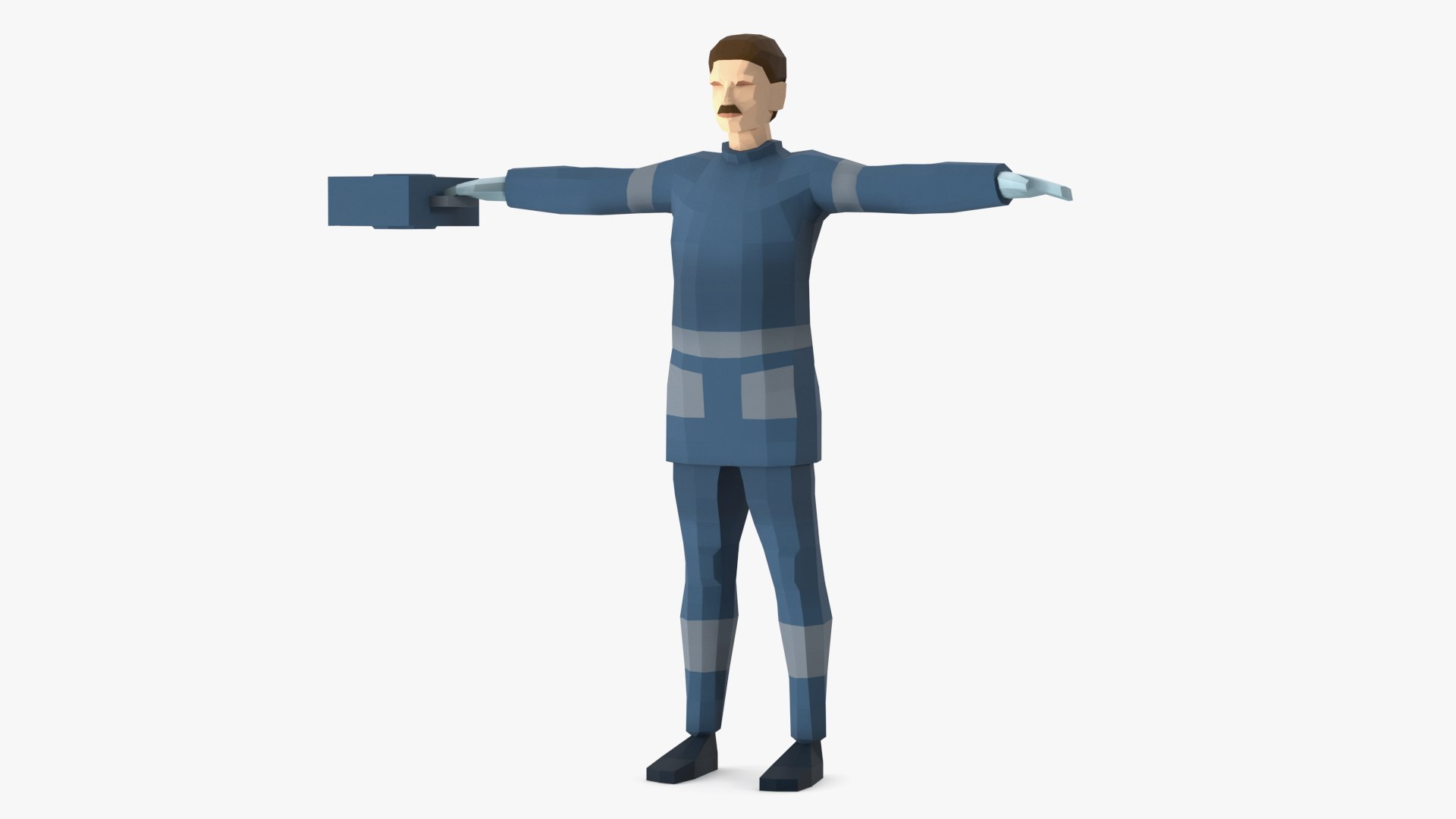 Paramedic Low Poly Rigged 3D model preview