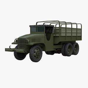 GMC CCKW WWII Military Cargo Truck High Quality 3D Model