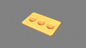 Cartoon egg tray - egg support 3D