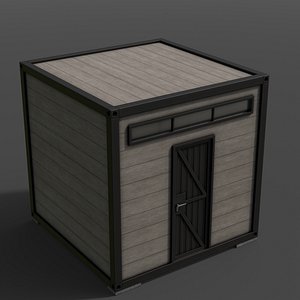 3D PBR Container House AC V2