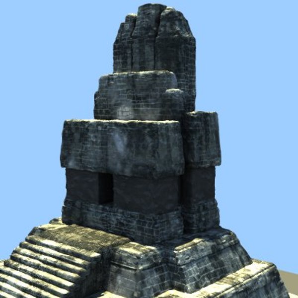 pyramid tikal guatemala 3d model