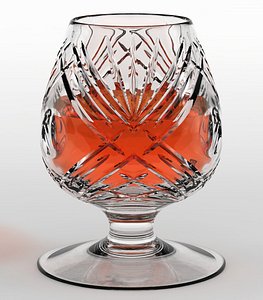 3d glass crystal model