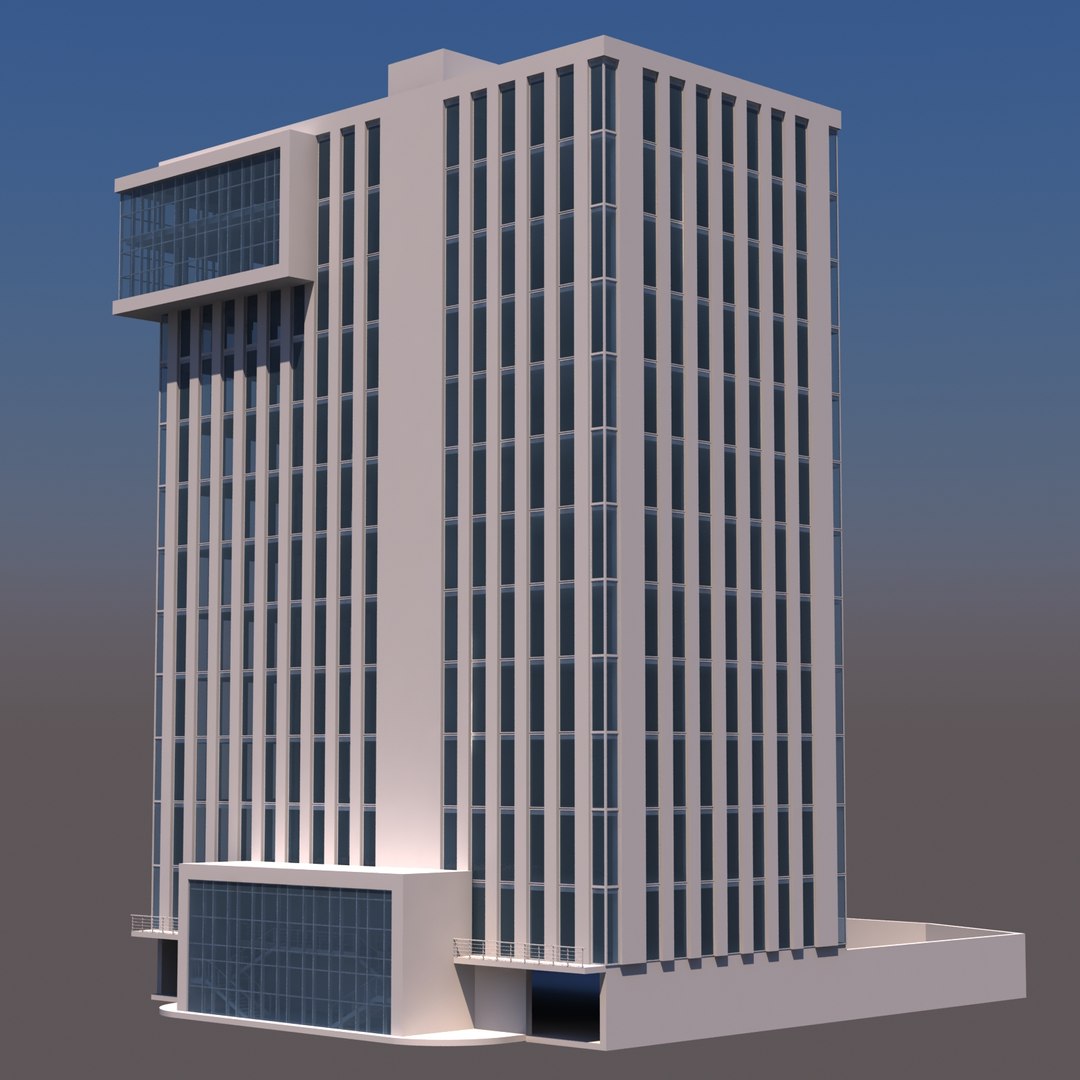 Modern office building 3D model - TurboSquid 1395651