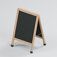 Timber A Frame Chalk Menu Board with Hinges and Stay Chains