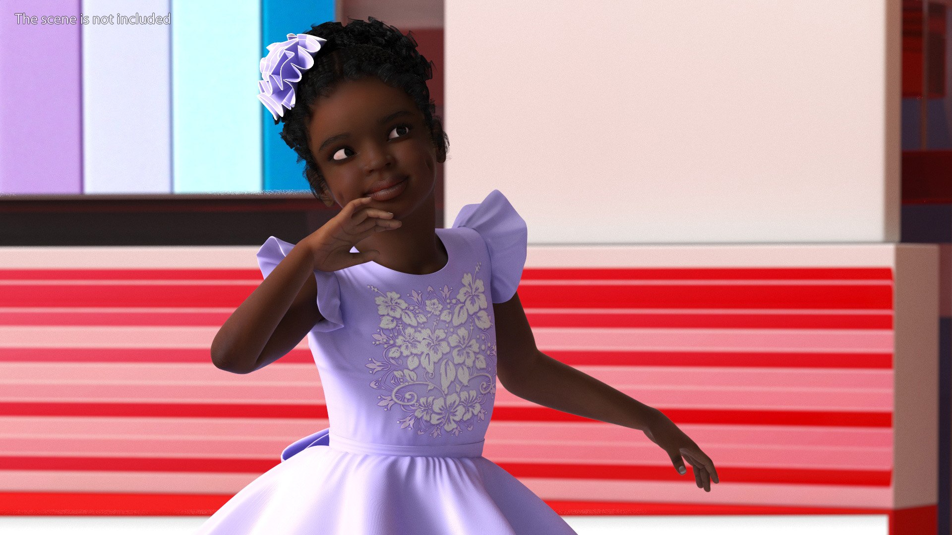 Party Style Black Child Girl Rigged For Cinema 4D Model - TurboSquid ...