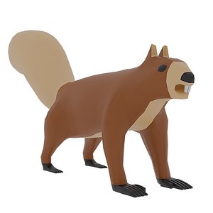 Squirrel Low Poly