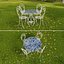 Bidesenal Wrought Iron Table Chair Set 2