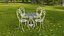 Bidesenal Wrought Iron Table Chair Set 2