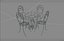 Bidesenal Wrought Iron Table Chair Set 2
